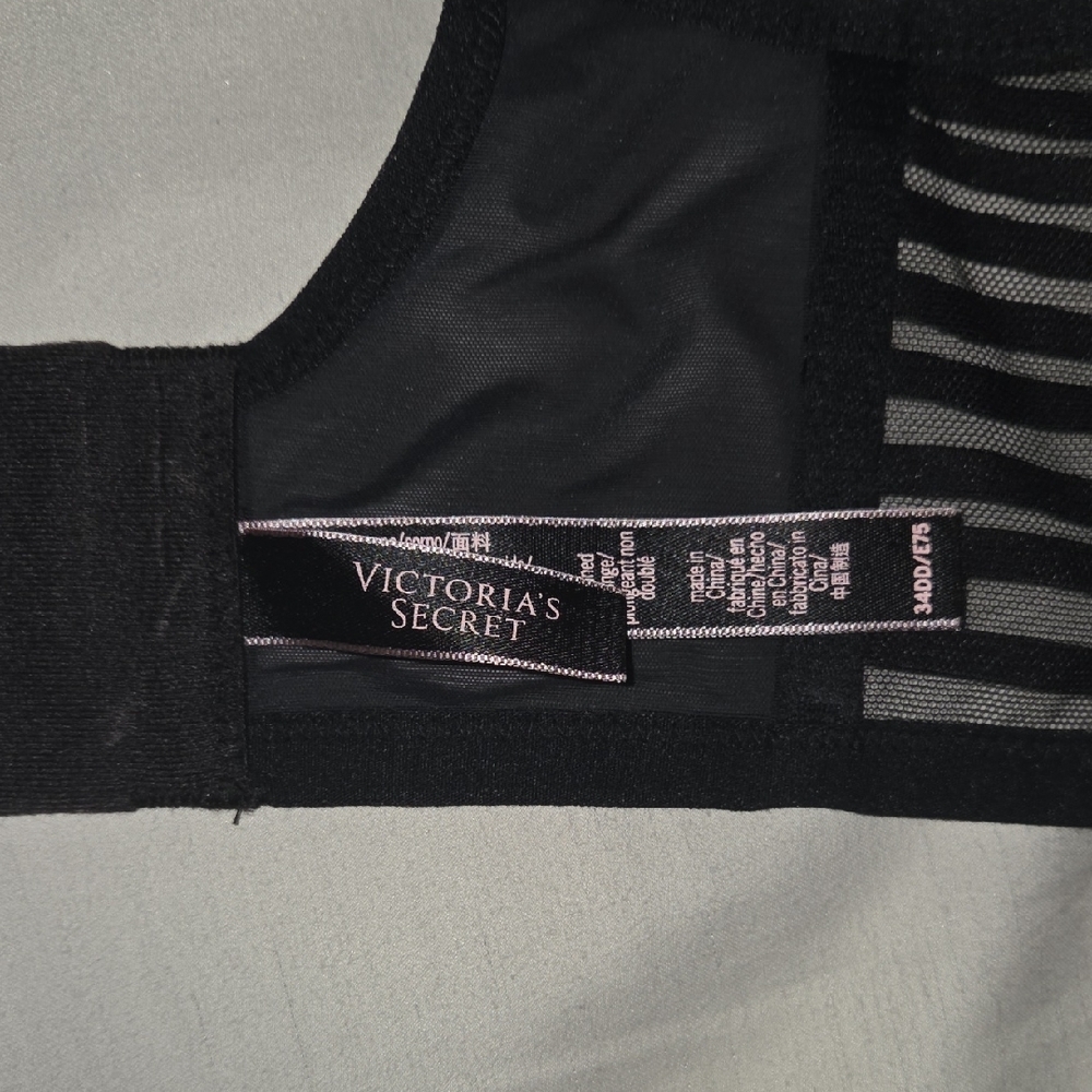 Victoria's Secret Luxe Lingerie Unlined Mesh Full Coverage Plunge Bra Corset - Picture 8 of 8